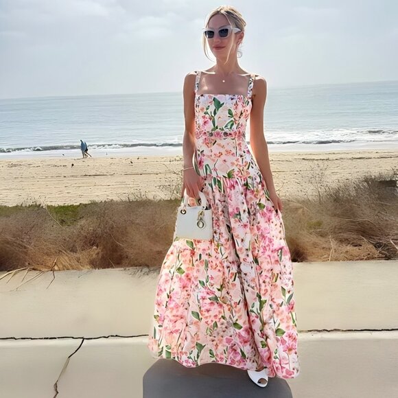 Agua by Agua Bendita Dresses & Skirts - Agua by Agua Bendita Lima Jardinera Dress | Pink/Floral